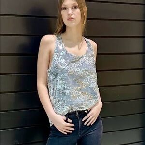 Glamorous Silver Sequin Tank Top